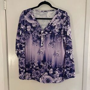 Plus size people flower shirt 2x